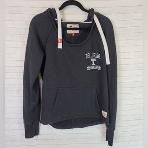 TELLURIDE COLORADO BLACK HOODIE FROM SPORTIQE, SZ MEDIUM